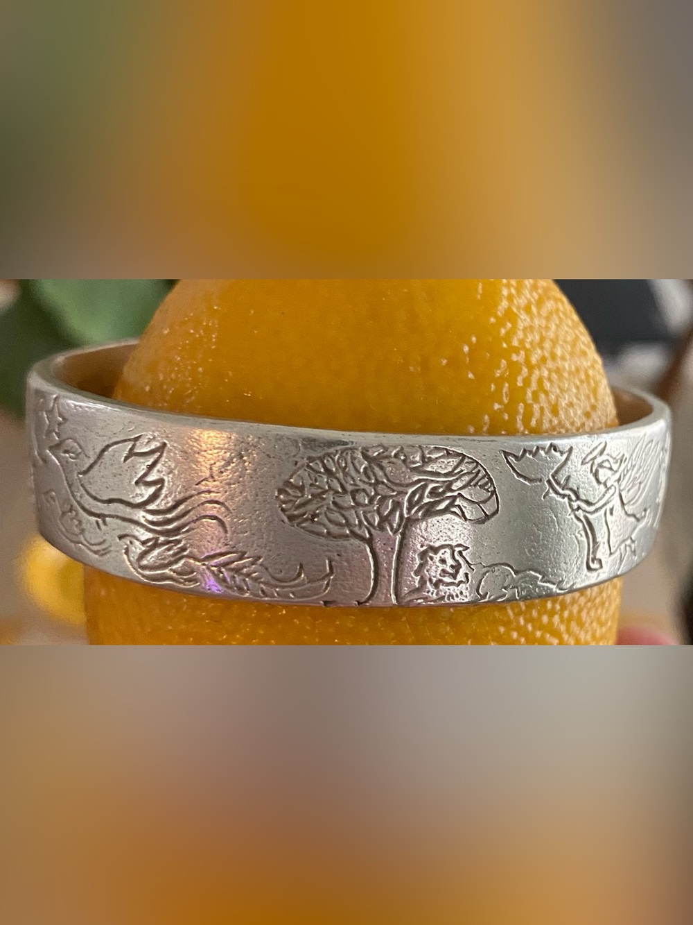 Retired Jes MaHarry Cherish Life Sterling Cuff Bracelet